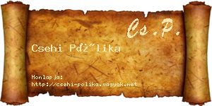 Csehi Pólika névjegykártya